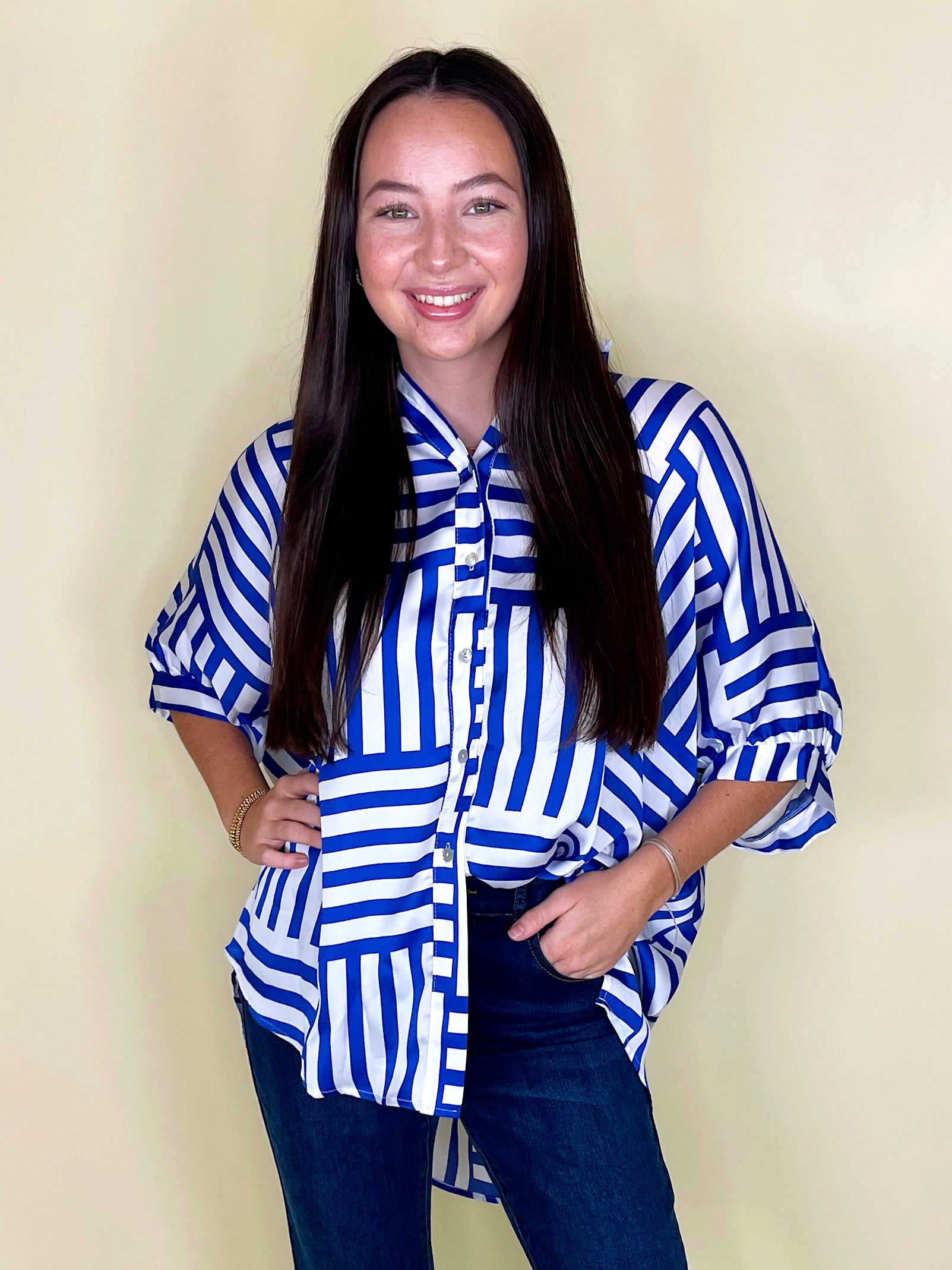 The Friday Night Lights Tunic Top-Short Sleeves-Adrienne-The Village Shoppe, Women’s Fashion Boutique, Shop Online and In Store - Located in Muscle Shoals, AL.