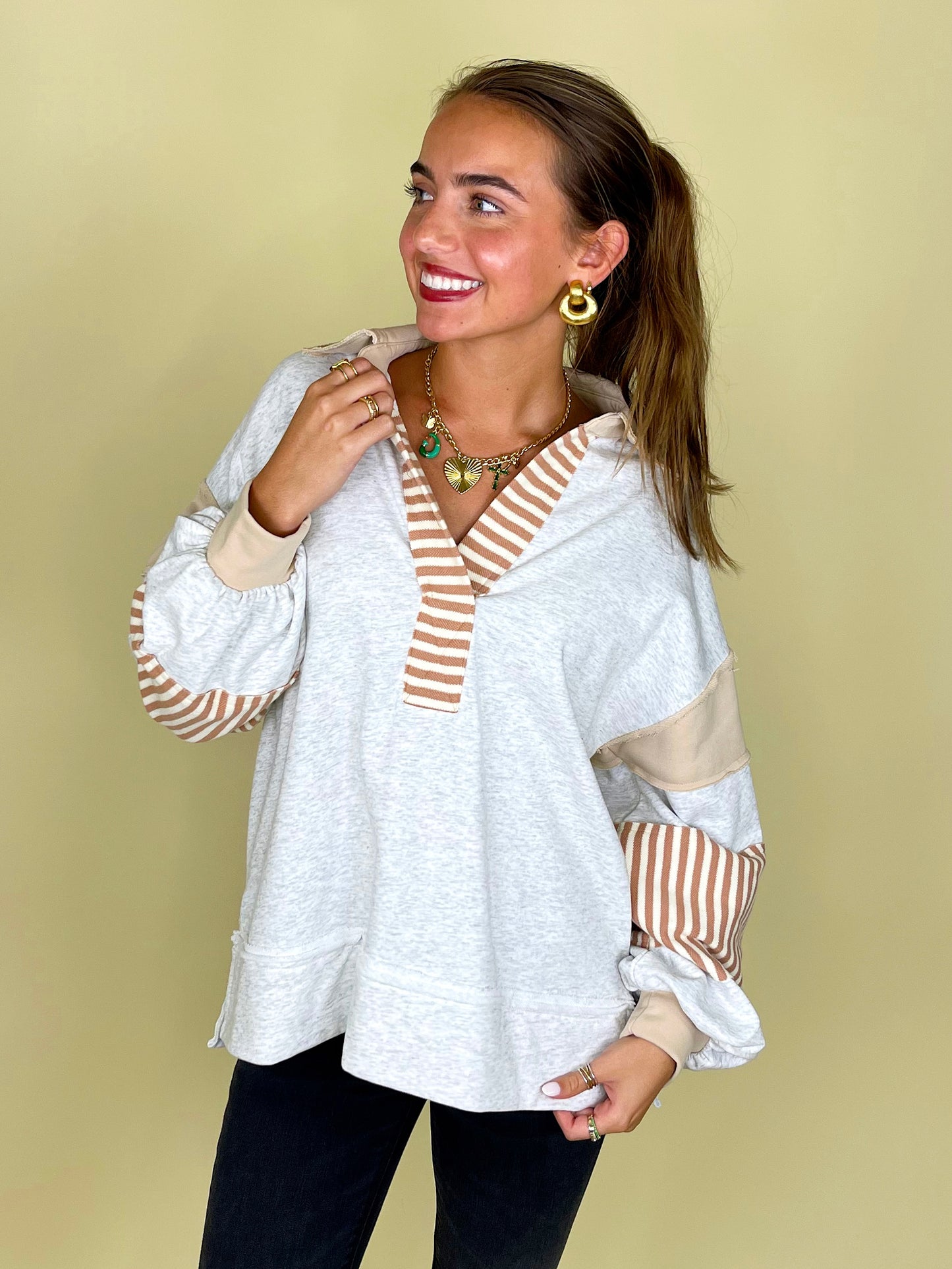 The Kendra Top-Long Sleeves-Entro-The Village Shoppe, Women’s Fashion Boutique, Shop Online and In Store - Located in Muscle Shoals, AL.