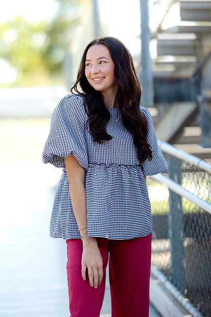 The Brantley Top-Short Sleeves-Ces Femme-The Village Shoppe, Women’s Fashion Boutique, Shop Online and In Store - Located in Muscle Shoals, AL.