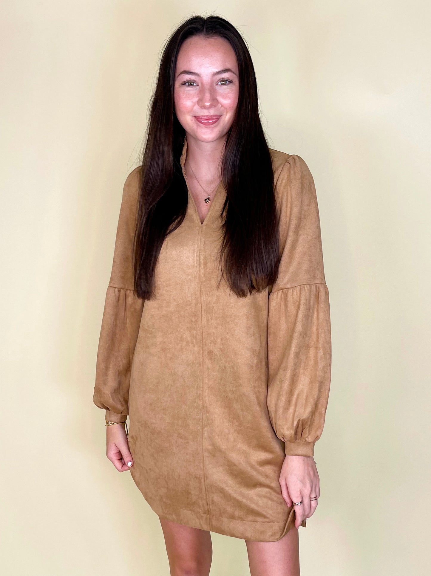 The Ryder Suede Dress-Mini Dress-THML-The Village Shoppe, Women’s Fashion Boutique, Shop Online and In Store - Located in Muscle Shoals, AL.