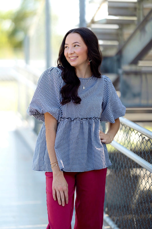 The Brantley Top-Short Sleeves-Ces Femme-The Village Shoppe, Women’s Fashion Boutique, Shop Online and In Store - Located in Muscle Shoals, AL.