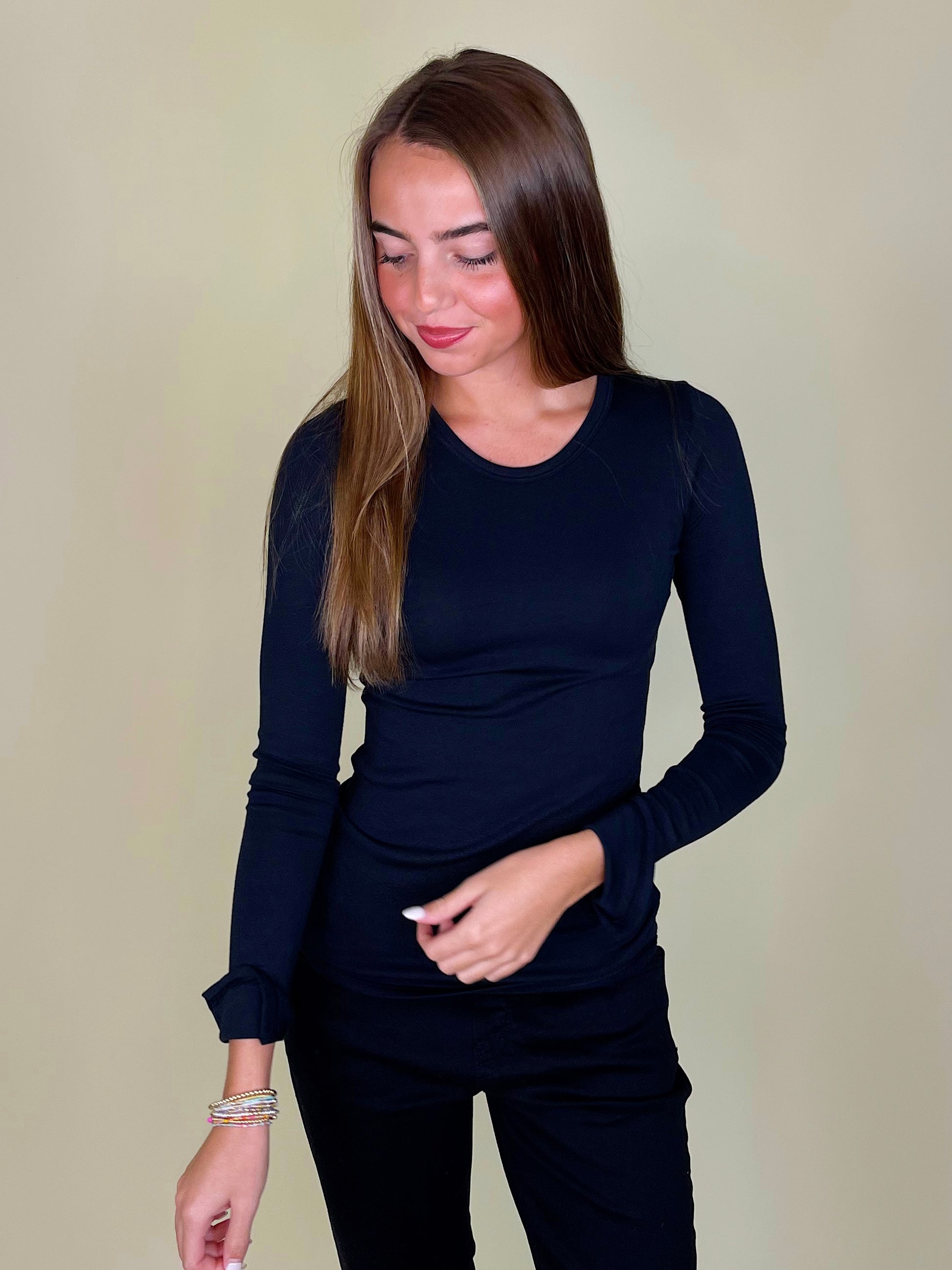 Better Base Long Sleeve Crew | Spanx-Long Sleeves-Spanx-The Village Shoppe, Women’s Fashion Boutique, Shop Online and In Store - Located in Muscle Shoals, AL.