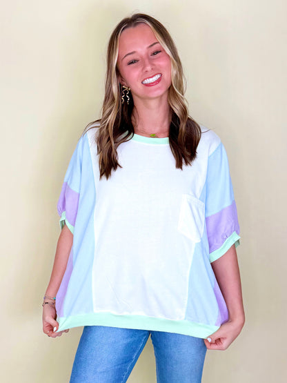 The Tori Top-Short Sleeves-Easel-The Village Shoppe, Women’s Fashion Boutique, Shop Online and In Store - Located in Muscle Shoals, AL.