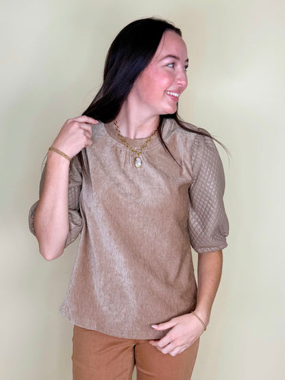 The Melissa Top-Short Sleeves-VOY-The Village Shoppe, Women’s Fashion Boutique, Shop Online and In Store - Located in Muscle Shoals, AL.