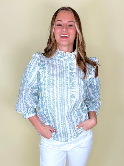 The Joey Blouse-Long Sleeves-Entro-The Village Shoppe, Women’s Fashion Boutique, Shop Online and In Store - Located in Muscle Shoals, AL.