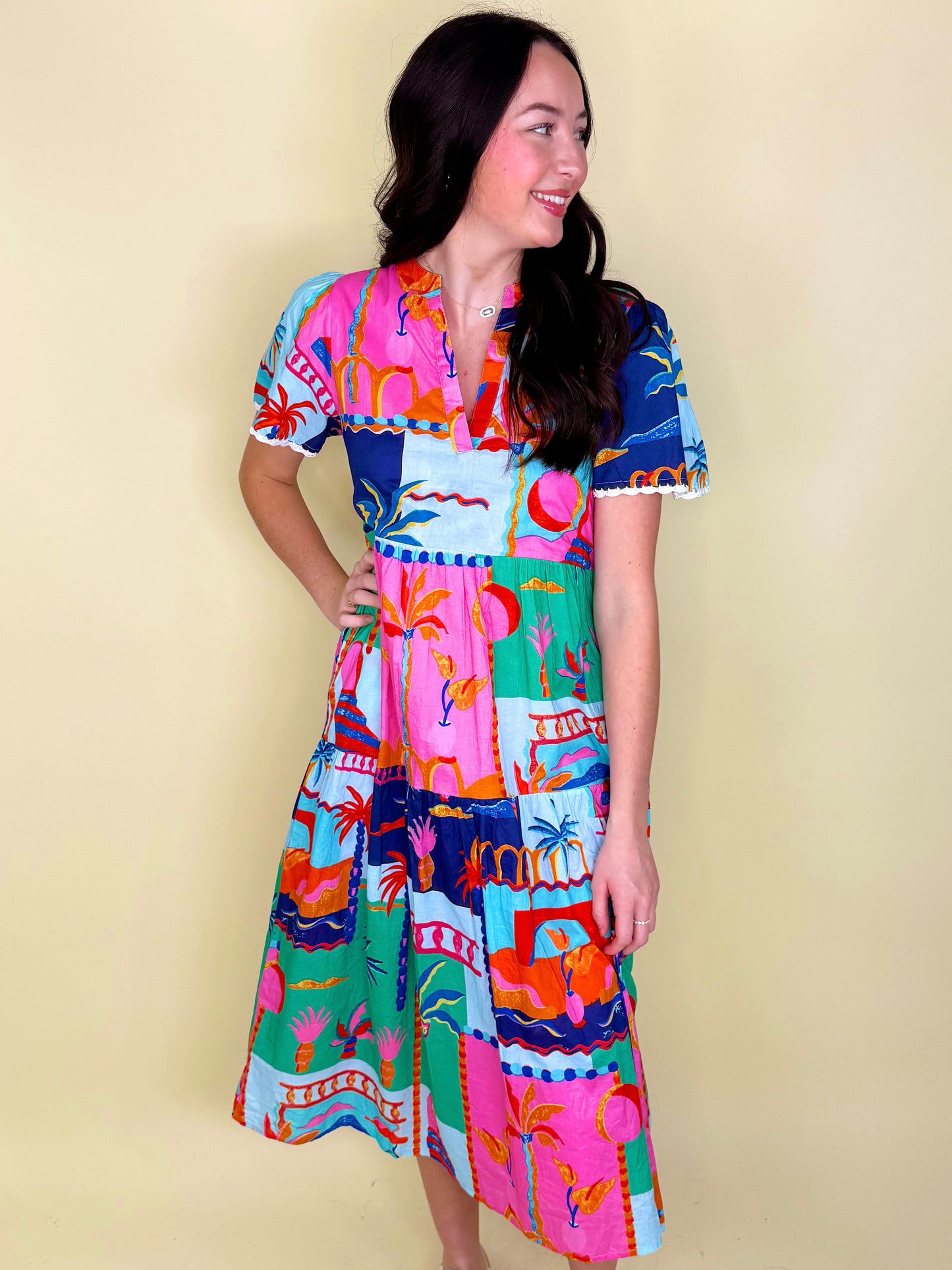 The Key West Midi Dress-Midi Dress-THML-The Village Shoppe, Women’s Fashion Boutique, Shop Online and In Store - Located in Muscle Shoals, AL.