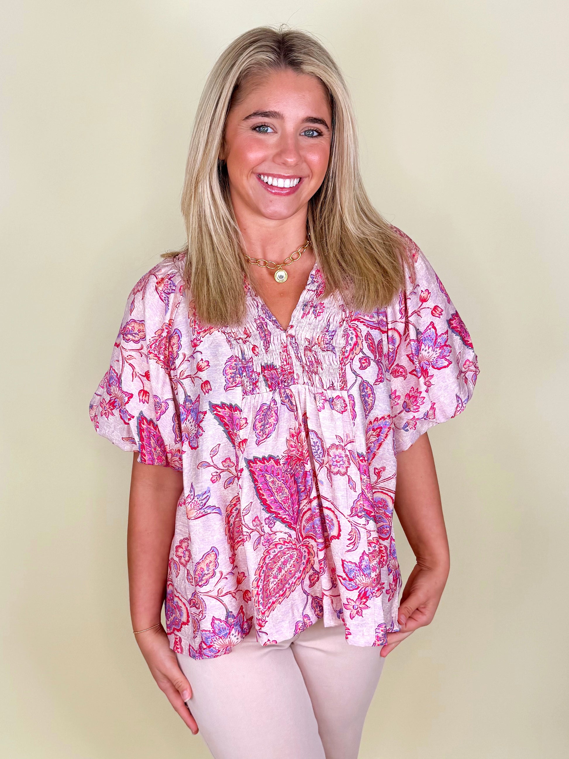 The Junie Top-Short Sleeves-Umgee-The Village Shoppe, Women’s Fashion Boutique, Shop Online and In Store - Located in Muscle Shoals, AL.