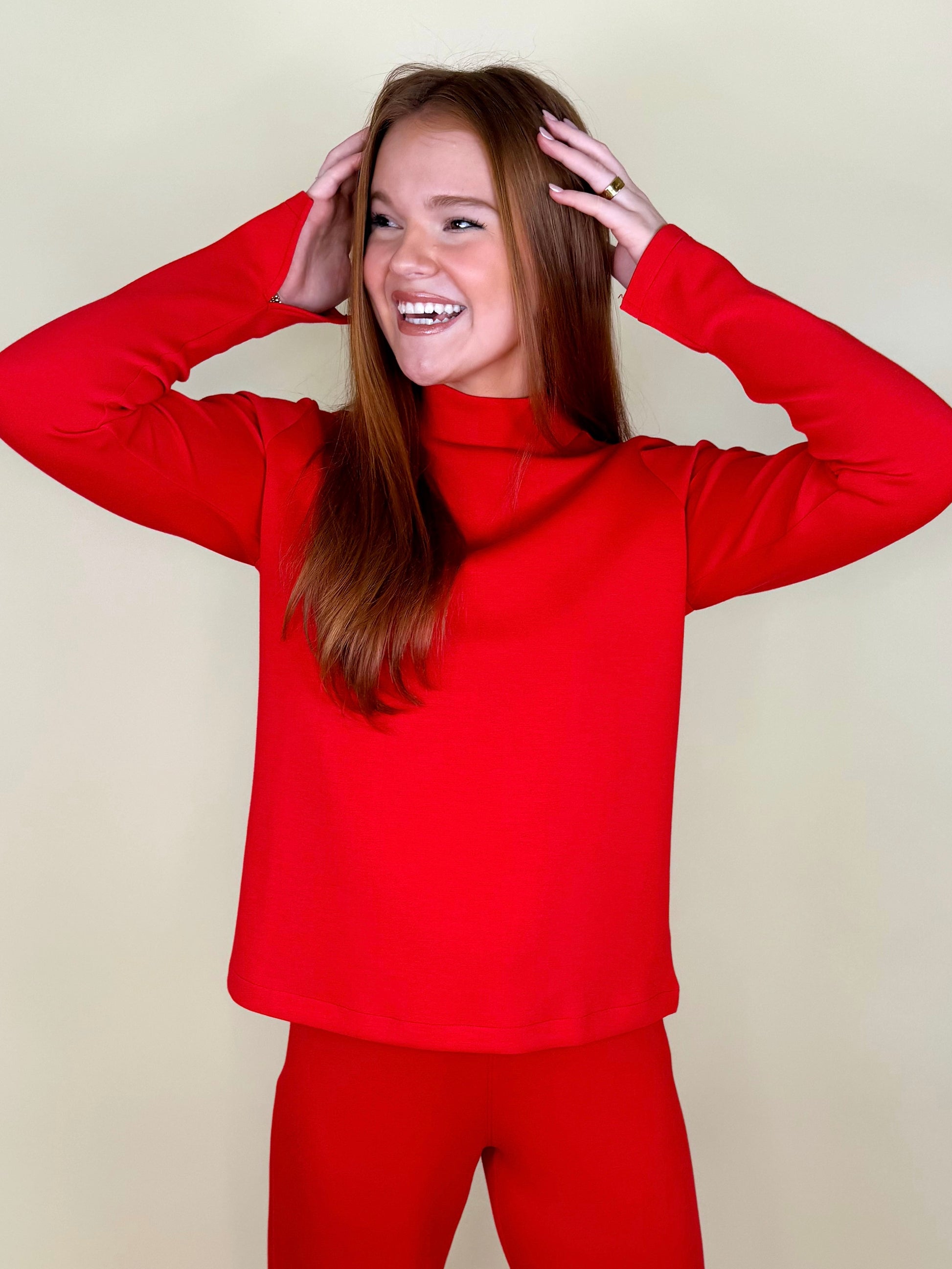 AirEssentials Mock Neck Pullover | Spanx-Pullover-SPANX-The Village Shoppe, Women’s Fashion Boutique, Shop Online and In Store - Located in Muscle Shoals, AL.