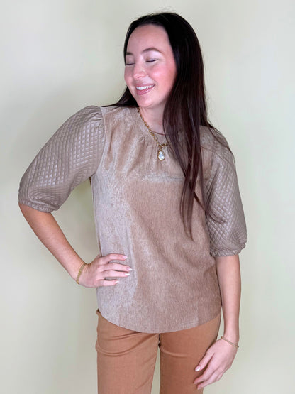 The Melissa Top-Short Sleeves-VOY-The Village Shoppe, Women’s Fashion Boutique, Shop Online and In Store - Located in Muscle Shoals, AL.