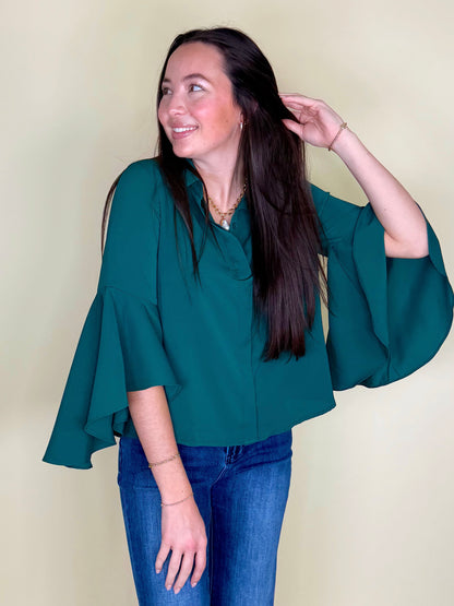 The Holland Blouse-Blouse-Entro-The Village Shoppe, Women’s Fashion Boutique, Shop Online and In Store - Located in Muscle Shoals, AL.