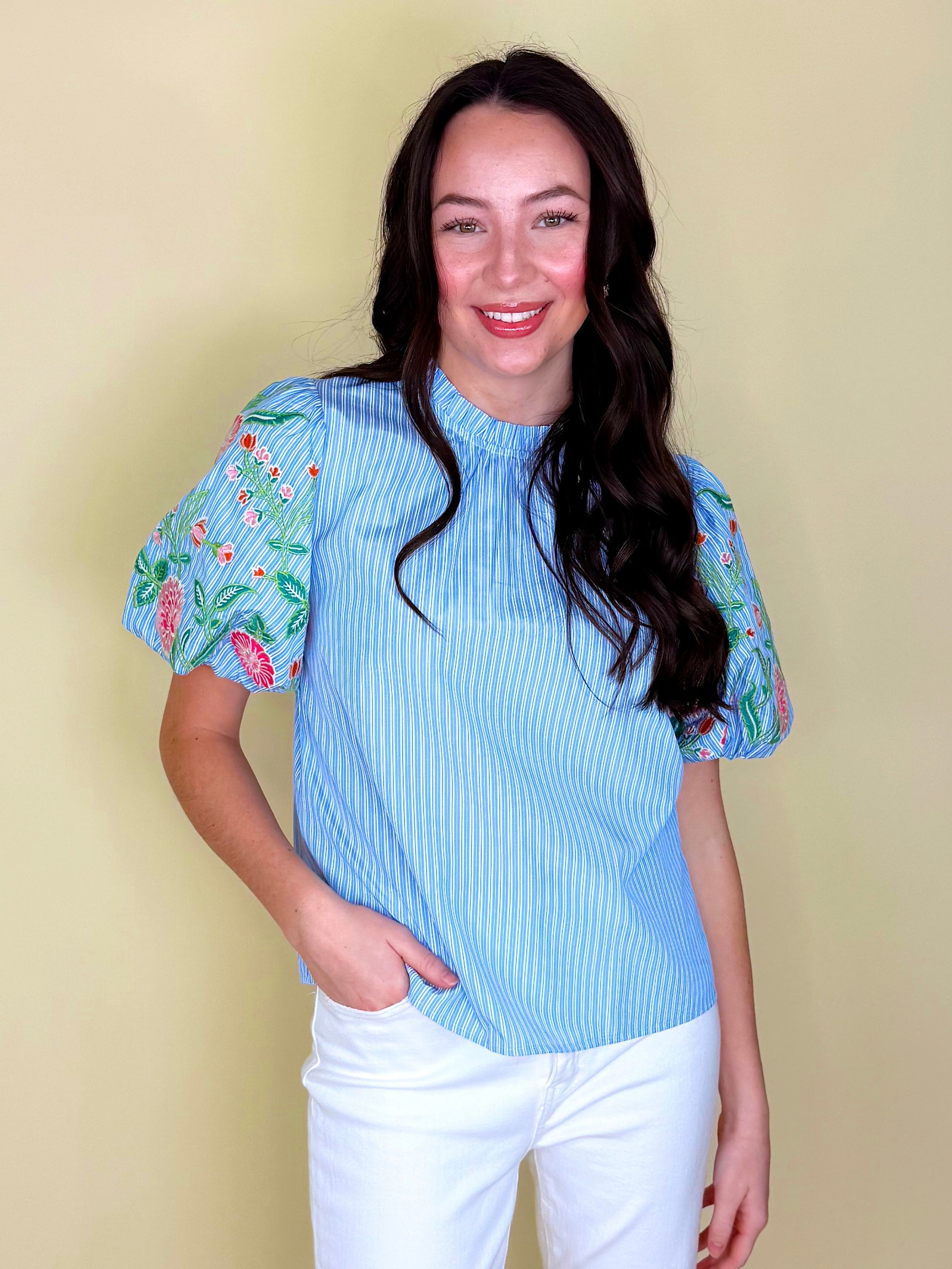 The Hudson Top-Short Sleeves-THML-The Village Shoppe, Women’s Fashion Boutique, Shop Online and In Store - Located in Muscle Shoals, AL.