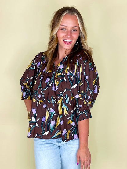 The Caroline Top-Short Sleeves-Entro-The Village Shoppe, Women’s Fashion Boutique, Shop Online and In Store - Located in Muscle Shoals, AL.