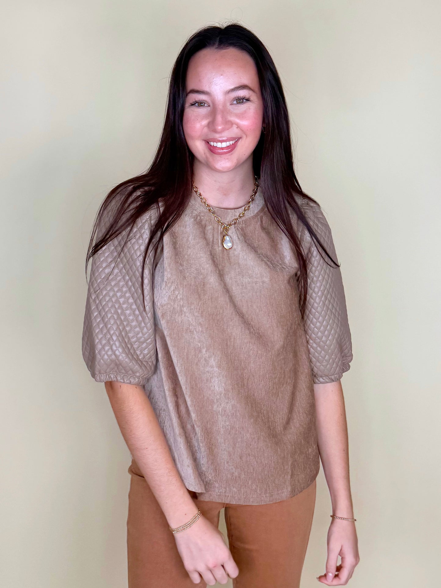 The Melissa Top-Short Sleeves-VOY-The Village Shoppe, Women’s Fashion Boutique, Shop Online and In Store - Located in Muscle Shoals, AL.