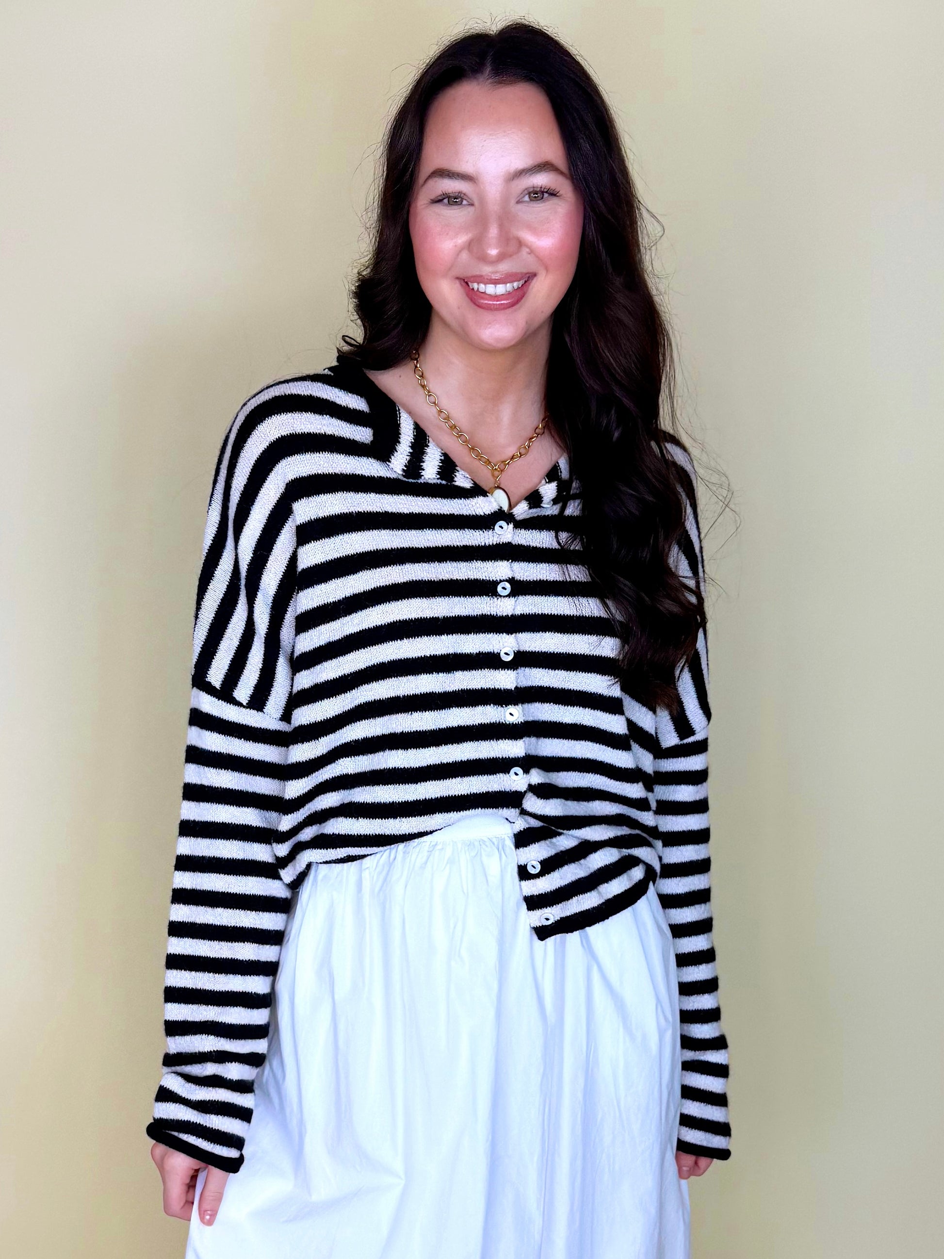 Striped Better Together Cardigan-Cardigans-Things Between-The Village Shoppe, Women’s Fashion Boutique, Shop Online and In Store - Located in Muscle Shoals, AL.