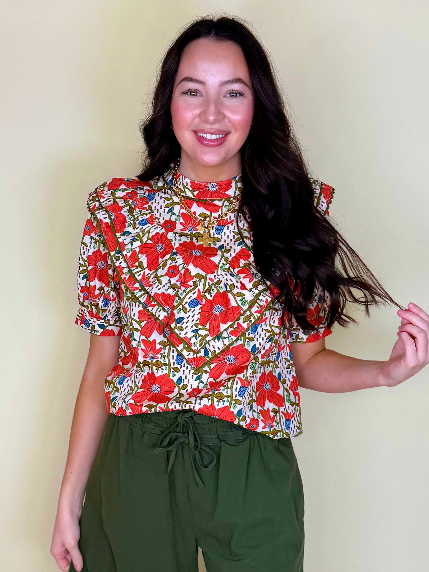 The Barkley Blouse-Blouse-GiGiO-The Village Shoppe, Women’s Fashion Boutique, Shop Online and In Store - Located in Muscle Shoals, AL.