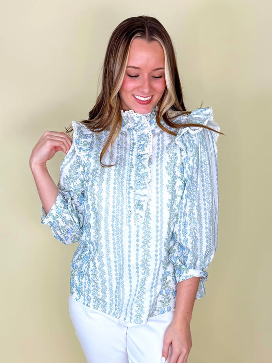 The Joey Blouse-Long Sleeves-Entro-The Village Shoppe, Women’s Fashion Boutique, Shop Online and In Store - Located in Muscle Shoals, AL.