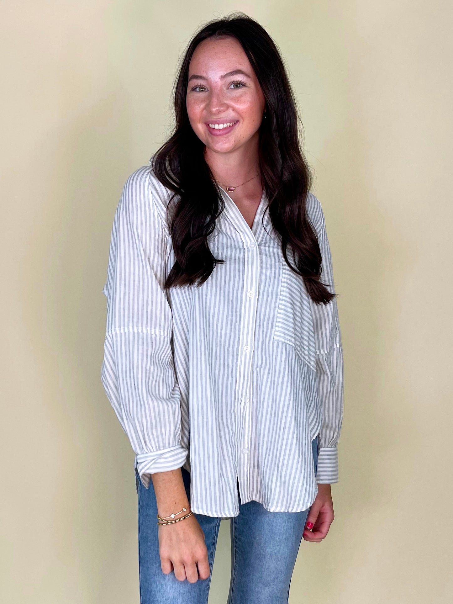 The Landry Top-Button-Ups-Mustard Seed-The Village Shoppe, Women’s Fashion Boutique, Shop Online and In Store - Located in Muscle Shoals, AL.