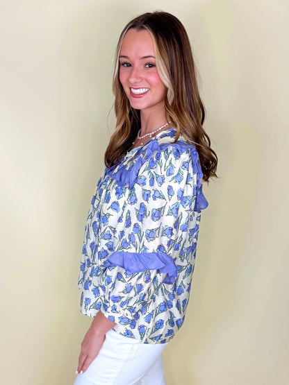 The Willow Blouse-3/4 Sleeves-Entro-The Village Shoppe, Women’s Fashion Boutique, Shop Online and In Store - Located in Muscle Shoals, AL.