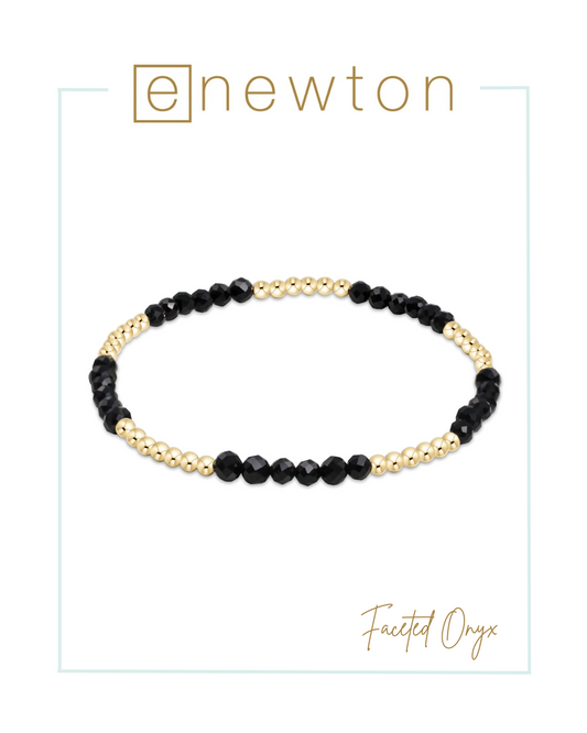 E Newton Blissful Pattern 2.5mm Bead Bracelet - Faceted Onyx-Bracelets-ENEWTON-The Village Shoppe, Women’s Fashion Boutique, Shop Online and In Store - Located in Muscle Shoals, AL.