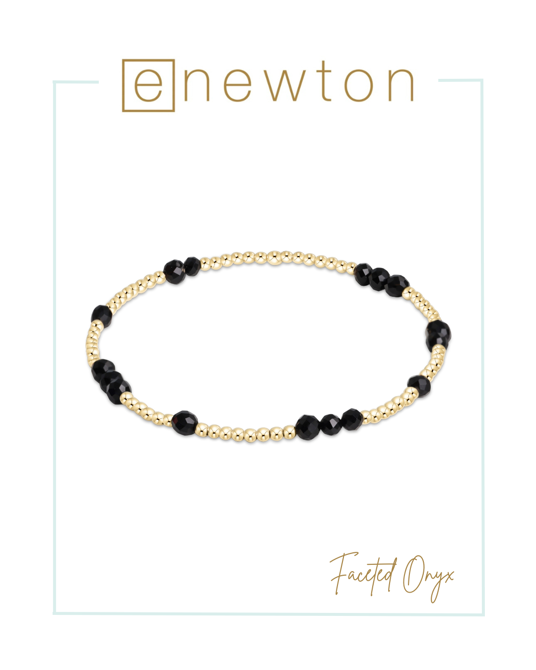 E Newton Hope Unwritten Gemstone Bracelet - Faceted Onyx-Bracelets-ENEWTON-The Village Shoppe, Women’s Fashion Boutique, Shop Online and In Store - Located in Muscle Shoals, AL.