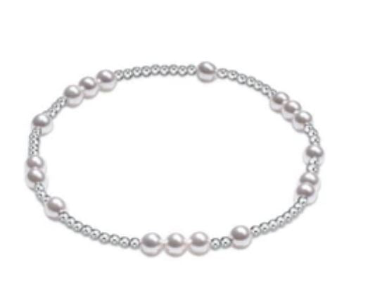 E Newton Hope Unwritten Sterling 4mm Bead Bracelet - Pearl-Bracelets-ENEWTON-The Village Shoppe, Women’s Fashion Boutique, Shop Online and In Store - Located in Muscle Shoals, AL.