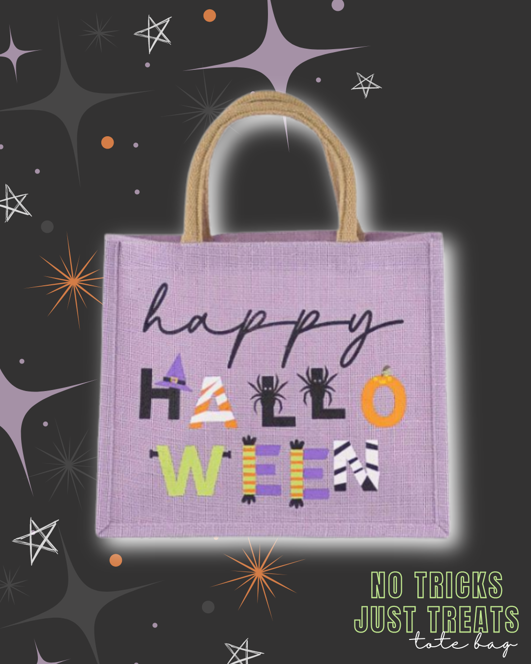 No Tricks Just Treats Tote-Tote Bag-The Royal Standard-The Village Shoppe, Women’s Fashion Boutique, Shop Online and In Store - Located in Muscle Shoals, AL.