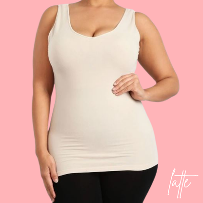 The Mandy Shaper Tank Plus Size-Tank Top-M. Rena-The Village Shoppe, Women’s Fashion Boutique, Shop Online and In Store - Located in Muscle Shoals, AL.